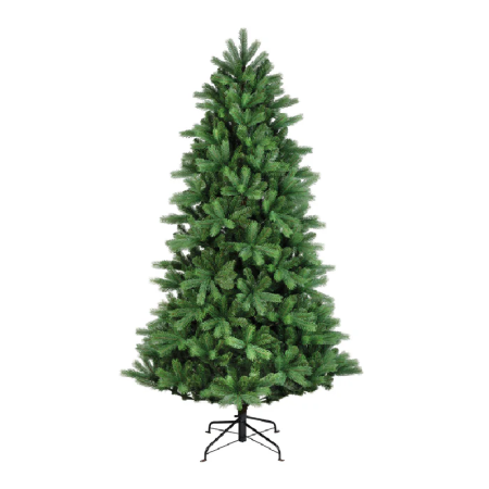 Brad Artificial cu Aspect Natural si Bogat SUPER TRENDS®,  Ace 2D & 3D din PVC, 180 cm, Suport Inclus, Verde Intens