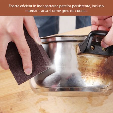 Burete Carborundum Nano Magic Premium SUPER TRENDS® pentru Curatare, Oale si Tigai, Antirugina, 1 Buc [7]