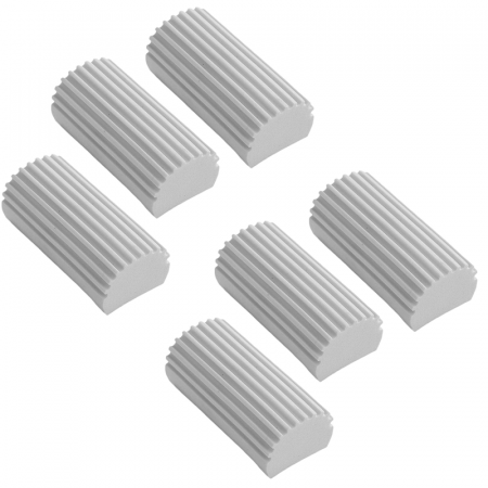 Set 6 Buc Burete Magic de Curatat Premium SUPER TRENDS®, Umed, Reutilizabil, Antistatic, Pentru Curatarea Plintelor, Grilelor de Aerisire, Ventilatorului, Pentru uz Casnic, Gri, 11.5 x 5.5 x 4.5 cm [8]