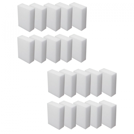 Produse Curatenie - Bureti Magici Profesionali Super Trends® Set 20 Buc, Din Melamina, Pentru Toate Tipurile de Suprafete, Alb, 10x6x2cm
