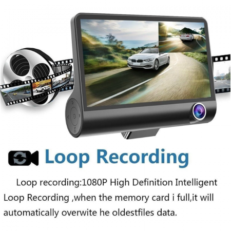 Camera DVR Auto Profesionala SUPER TRENDS®, FHD 1080P 170° Unghi Larg, Afisaj pe Ecran LCD, G-Sensor, WDR, Monitor de Parcare, Inregistrare in Bucla, Detectare Miscare, Neagra [2]