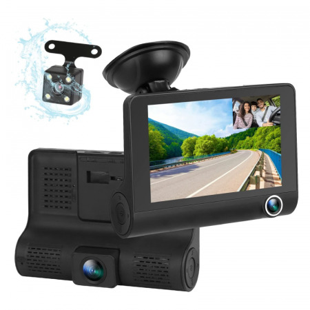 Camera DVR Auto Profesionala SUPER TRENDS®, FHD 1080P 170° Unghi Larg, Afisaj pe Ecran LCD, G-Sensor, WDR, Monitor de Parcare, Inregistrare in Bucla, Detectare Miscare, Neagra [8]