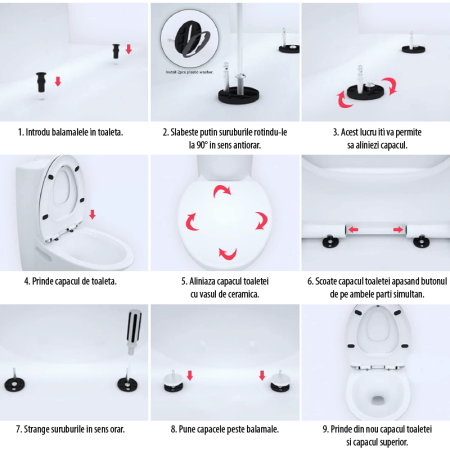 Capac Pentru Toaleta cu Reductie SUPER TRENDS®, 2 in 1, Potrivit Pentru Adulti si Copii, Reductor cu Prindere Magnetica, Inchidere Lenta, Oval, Alb [7]