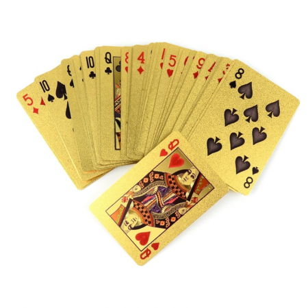 Carti de Joc Premium SUPER TRENDS®, Poker, Foita de Aur de 24K, Certificat de Autenticitate, 5.7 cm x 8.7 cm [1]