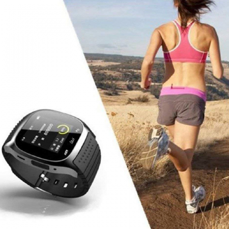 Ceas Smart Premium SUPER TRENDS®, Bluetooth, Rezistent la Apa, Apeluri, Muzica, Pedometru, Fitness Tracker, Negru [2]