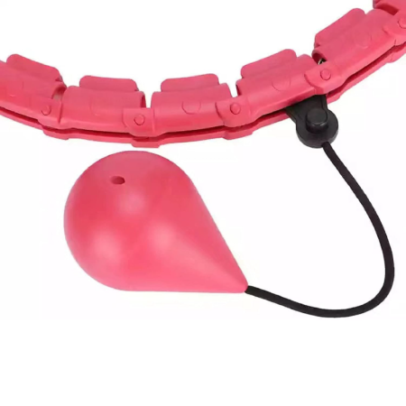 Cerc Fitness Pentru Slabit Hula Hoop SUPER TRENDS®, Pentru Abdomen si Subtierea Taliei, Detasabil, Antrenamente Acasa, Model Ajustabil, Roz [5]