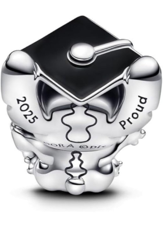 Charm Stitch Absolvire SUPER TRENDS® Argint 925 Compatibil Bratara Tip Pandora Moments, Talisman Stitch Graduation 2025 Cu Email Colorat, Charm Stitch Cu Toca Si Diploma, Cadou Absolvire Pentru Femei Colectie Charm Argint [4]