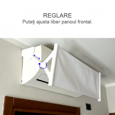 Deflector Extensibil Pentru Aer Conditionat Premium SUPER TRENDS®, Reglare Flux de Aer, Lungime Reglabila Intre 1-125 cm, Alb [5]