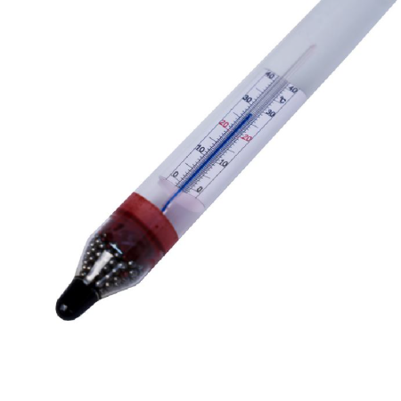 Densimetru Alcool cu Termometru Incorporat SUPER TRENDS®, 10-65%, Lungime 49 cm, Din Sticla, Precizie in Masurare [1]