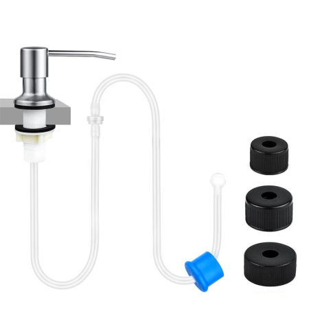 Casa & Gradina - Dispenser de Sapun Pentru Chiuveta SUPER TRENDS®, Incorporabil in Blat, cu Cap de Pompa si Tub Extensibil de 100 cm, Util in Bucatarie si Baie