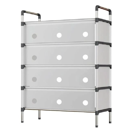 Casa & Gradina - Dulap de Depozitare Incaltaminte SUPER TRENDS®, Raft Pentru Pantofi, Usor de Asamblat, Economiseste Spatiu, 5 Straturi, 62 x 35 x 96 cm, Alb