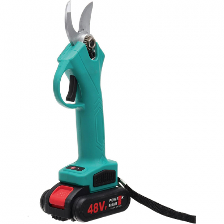 Produse - Foarfeca Electrica pentru Gradinarit Profesionala, SUPER TRENDS®, 2 Acumulatori 48V, cu Lama din Otel Carbon, Baterie 9700mAh, Valiza de Transport si Accesorii