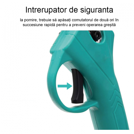 Foarfeca Electrica pentru Gradinarit Profesionala, SUPER TRENDS®, 2 Acumulatori 48V, cu Lama din Otel Carbon, Baterie 9700mAh, Valiza de Transport si Accesorii [4]