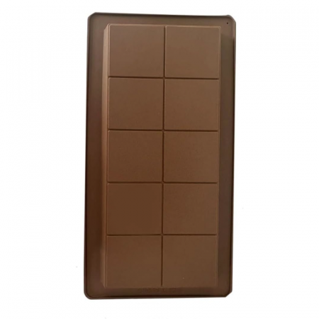 Casa & Gradina - Forma Pentru Ciocolata Din Silicon Premium SUPER TRENDS®, 1 Bucata, Antiaderenta, 10 patrate, Demulare Usoara, Model Adanc, Ideala Pentru Tablete de Ciocolata, Biscuiti si Bomboane, 25 x 14 x 1, 7 cm,