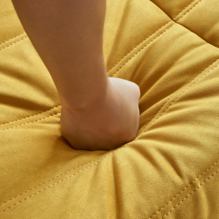 Fotoliu Premium cu Interior Din Spuma de Calitate SUPER TRENDS®, Fara Asamblare, Galben, 87x100x70 cm [7]