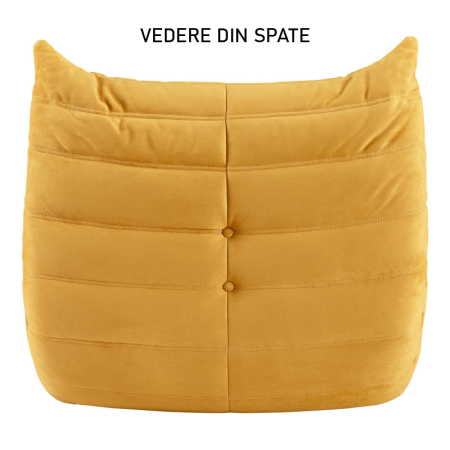 Fotoliu Premium cu Interior Din Spuma de Calitate SUPER TRENDS®, Fara Asamblare, Galben, 87x100x70 cm [4]