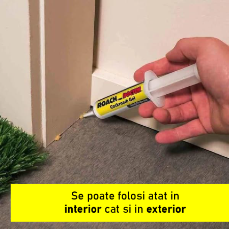 Gel Insecticid 30 g Model Seringa cu Aplicator SUPER TRENDS®, Pentru Interior si Exterior, Eliminare Gandaci si Insecte Taratoare, 1 buc [4]