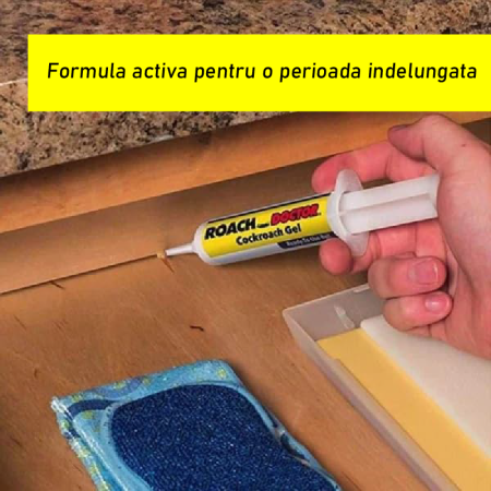 Gel Insecticid 30 g Model Seringa cu Aplicator SUPER TRENDS®, Pentru Interior si Exterior, Eliminare Gandaci si Insecte Taratoare, 1 buc [3]