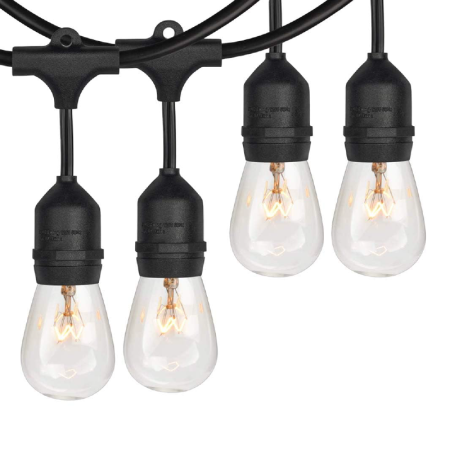 Ghirlanda Stradala Luminoasa Retro SUPER TRENDS®, Lungime 10 M, 20 Becuri LED Incluse, Fasung E27, Interconectare, IP44, Rezistenta la Intemperii, Pentru Terasă, Balcon sau Cort, Lumina Calda [7]
