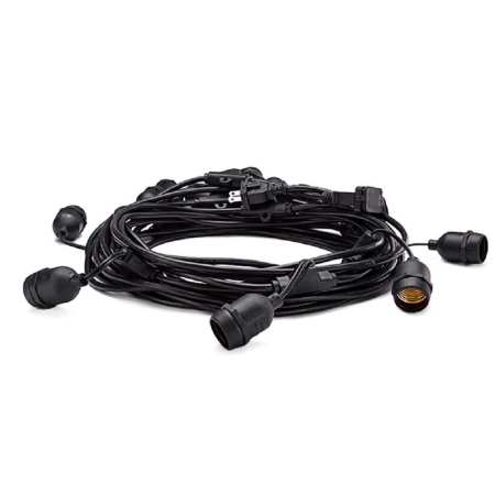 Ghirlanda Stradala Luminoasa Retro SUPER TRENDS®, Lungime 10 M, 20 Becuri LED Incluse, Fasung E27, Interconectare, IP44, Rezistenta la Intemperii, Pentru Terasă, Balcon sau Cort, Lumina Calda [11]