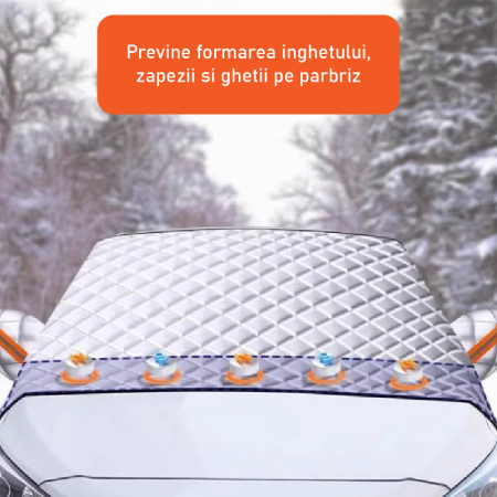 Husa Pentru Parbriz si Oglinzi Auto SUPER TRENDS®, Protectie Impotriva Prafului, Inghetului si Zapezii, Argintiu, 110x150 cm [2]