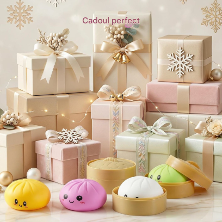 Squishy Dumpling Jucarie Antistres SUPER TRENDS®, Pentru Copii si Adulti, Cutie Inclusa, Culoare Aleatorie [12]