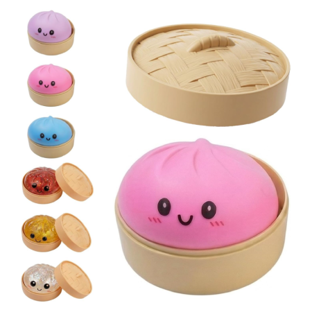 Squishy Dumpling Jucarie Antistres SUPER TRENDS®, Pentru Copii si Adulti, Cutie Inclusa, Culoare Aleatorie [8]