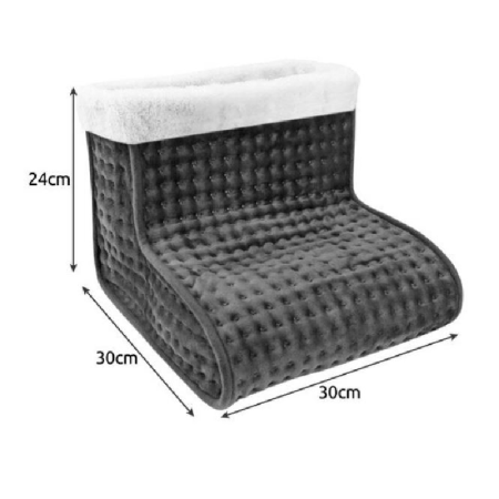 Incalzitor Electric Pentru Picioare SUPER TRENDS®, 100 W, 3 Temperaturi Reglabile, Temporizator 90 de Minute si Telecomanda, Husa lavabila din Fleece si Lana, Confort Rapid Pentru Picioare Reci [2]