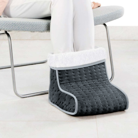 Incalzitor Electric Pentru Picioare SUPER TRENDS®, 100 W, 3 Temperaturi Reglabile, Temporizator 90 de Minute si Telecomanda, Husa lavabila din Fleece si Lana, Confort Rapid Pentru Picioare Reci [4]