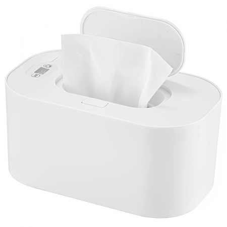 Produse - Incalzitor Portabil Pentru Servetele Umede Premium SUPER TRENDS®, Cablu USB, Ideal Pentru Calatorii, Capacitate Mare, Alb, 200×120×95 mm