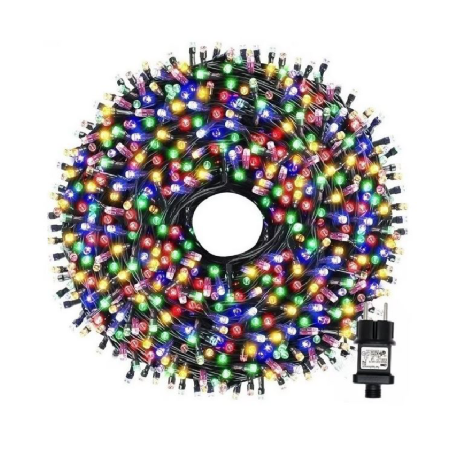 Instalatie de Craciun cu LED-uri SUPER TRENDS®, 300 LED, 24 M, 8 Moduri de Iluminare, Conectabila Cap-la-Cap, Rezistenta la Apa IP55, Pentru Interior si Exterior, Multicolor [6]