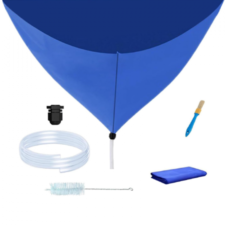 Produse Curatenie - Kit de Curatare si Igienizare Aparat de Aer Conditionat Tip Split Profesional SUPER TRENDS®, Husa, Perie, Pensula, Furtun, Laveta, Albastru