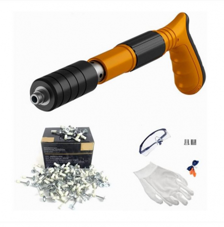 Kit Pistol Manual SUPER TRENDS®, Profesional, Pentru Fixarea Cuielor pe Perete [14]