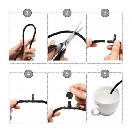 Kit Racire Terasa Automat Profesional SUPER TRENDS®, Sistem Micro-Stropire cu 10 Duze de Atomizare si Furtun 10 M [3]