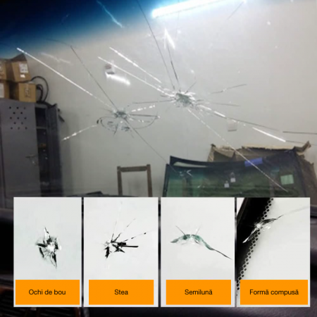 Kit Reparatie Parbriz Profesional SUPER TRENDS®, Geam auto, Fisura, Lovitura Piatra, Accesorii si Adeziv, Calitate [4]
