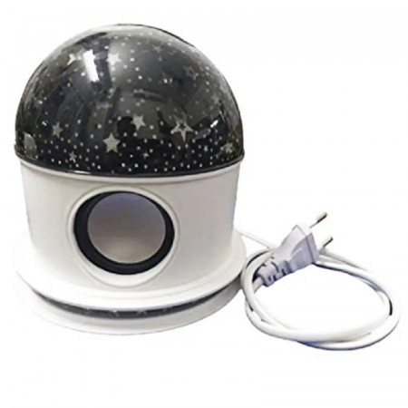 Lampa de Veghe, Proiector de Lumina de Noapte cu Luna si Stele Premium SUPER TRENDS®, Bluetooth, Rotatie 360°, Telecomanda si Difuzor, Alb [6]