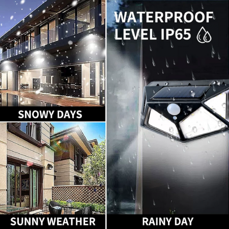 Set 10 Lampi Solare cu LED Premium SUPER TRENDS®, 4 W, 280 Lm, Lumina Rece, cu Senzor de Miscare, 3 Moduri de Iluminare, Negru, IP65, Pentru Exterior [6]