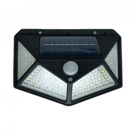 Set 10 Lampi Solare cu LED Premium SUPER TRENDS®, 4 W, 280 Lm, Lumina Rece, cu Senzor de Miscare, 3 Moduri de Iluminare, Negru, IP65, Pentru Exterior [1]