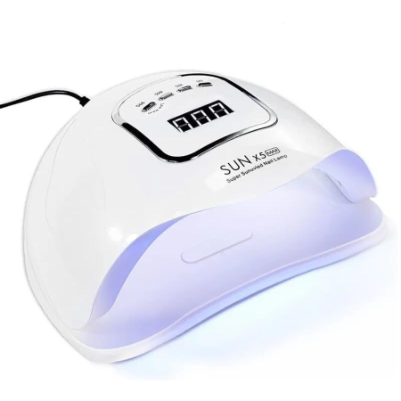 Ingrijire Personala - Lampa UV cu LED-uri Pentru Unghii SUPER TRENDS®, Usuca Oja Semipermanenta, 4 Setari de Timp, Senzor Automat si Ecran LCD, Potrivit Pentru Unghii de la Maini si Picioare, Portabil, 120W, Alb