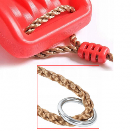Leagan Pentru Copii Premium SUPER TRENDS®, Din ABS Rezistent, cu Franghie Ajustabila 175 cm, Pentru Interior si Exterior, Sustine Pana la 70 kg, +3 ani, Rosu [4]
