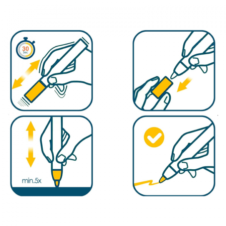 Marker Pentru Anvelope Auto si Moto Profesional SUPER TRENDS®, Vopsea Rezistenta la Apa, Varf 3 mm, Alb, 1 Buc, 12 ml [6]