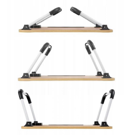 Masa Pliabila Multifunctionala Laptop SUPER TRENDS®, Din Lemn, cu Suport Pentru Pahar si Tableta, Ideala Pentru Pat, Birou, Mic Dejun, Studiu, 60 x 40 x 28 cm [4]