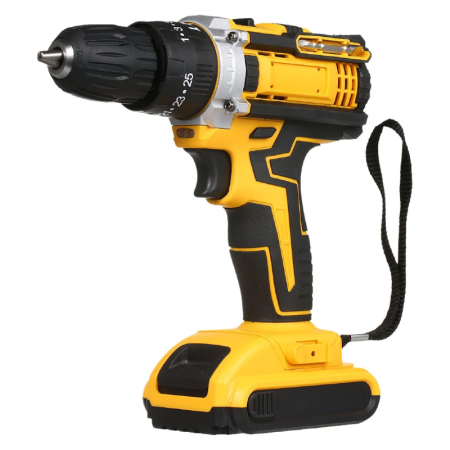 Masina de Gaurit si Insurubat cu Acumulator SUPER TRENDS, 2 Acumulatori Li-Ion, Incarcator, Valiza Transport, Galben-Negru [6]