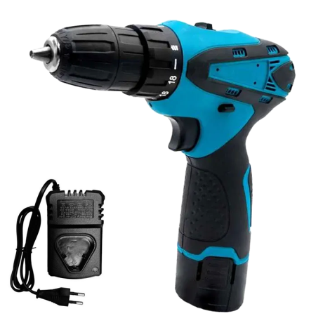 Masina de Gaurit si Insurubat SUPER TRENDS®, 2 Acumulatori Li-Ion 24 V, Set 34 Accesorii, Valiza Transport, Mandrina Automata, Albastru, Negru [6]