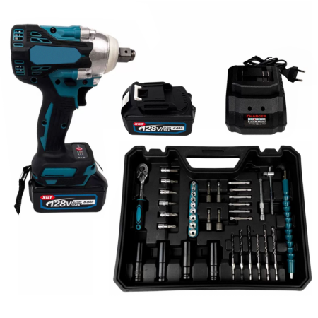 Scule & Unelte Bricolaj - Masina de Impact si Insurubat SUPER TRENDS®, 2 Acumulatori, 128V, 6Ah, 38 Accesorii