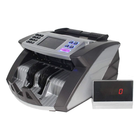 Masina de Numarat Bani cu Detectie IR/UV/MG, SUPER TRENDS®, Moduri Add & Batch, cu Display Propriu si Extern, Display LCD color, 1000 bancnote/min, Negru + Gri [2]