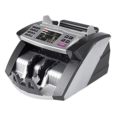 Electronice & Electrocasnice - Masina de Numarat Bani cu Detectie IR/UV/MG, SUPER TRENDS®, Moduri Add & Batch, cu Display Propriu si Extern, Display LCD color, 1000 bancnote/min, Negru + Gri