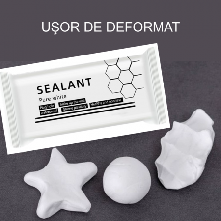 Mastic Sigilant Adeziv Impermeabil Pentru Etansare Profesional SUPER TRENDS®, Reparatii Crapaturi, Gauri in Perete Dupa Montare Aer Conditionat, Rezista la Umezeala, se Usuca Rapid, Alb [7]