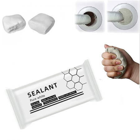 Mastic Sigilant Adeziv Impermeabil Pentru Etansare Profesional SUPER TRENDS®, Reparatii Crapaturi, Gauri in Perete Dupa Montare Aer Conditionat, Rezista la Umezeala, se Usuca Rapid, Alb [1]