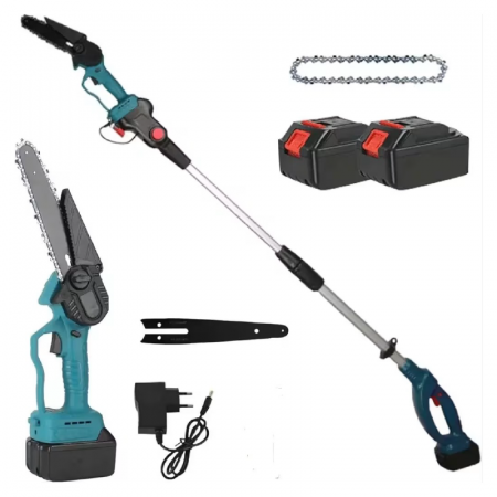 Produse - Mini Drujba 150 mm Profesionala SUPER TRENDS® cu Brat Telescopic (1.3-1.6 m), 48V, 2 Acumulatori, Unghi Reglabil de Taiere